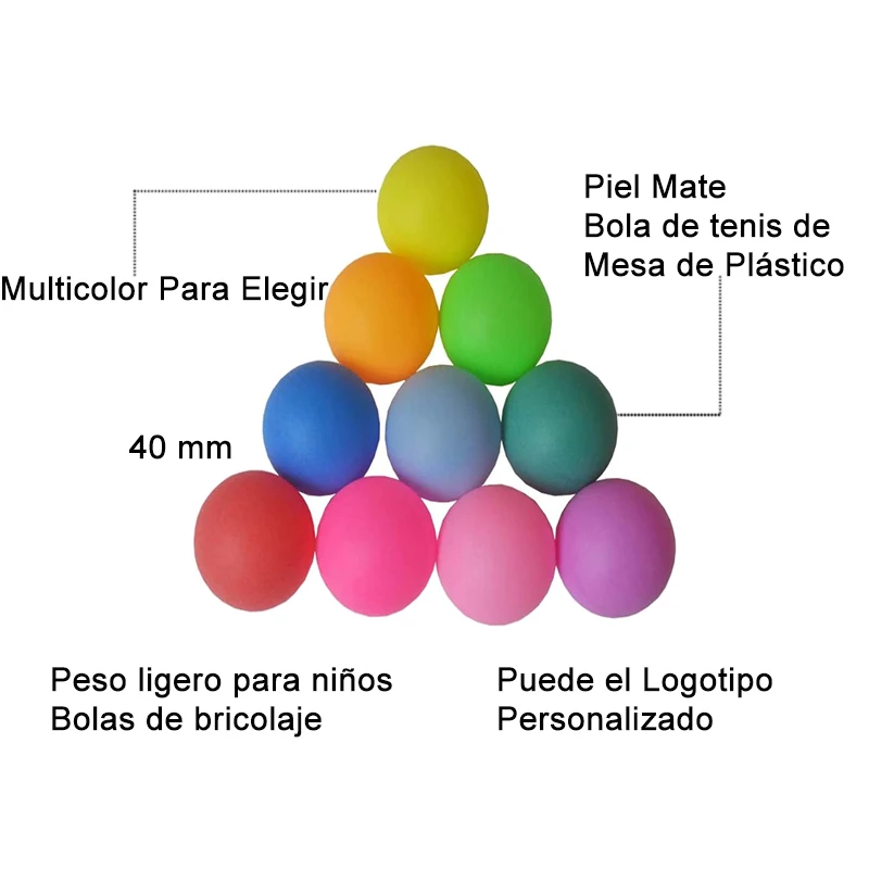 2024 Factory Wholesale Multicolour Customized Table Tennis Balls Funny Toy Table Tennis Balls
