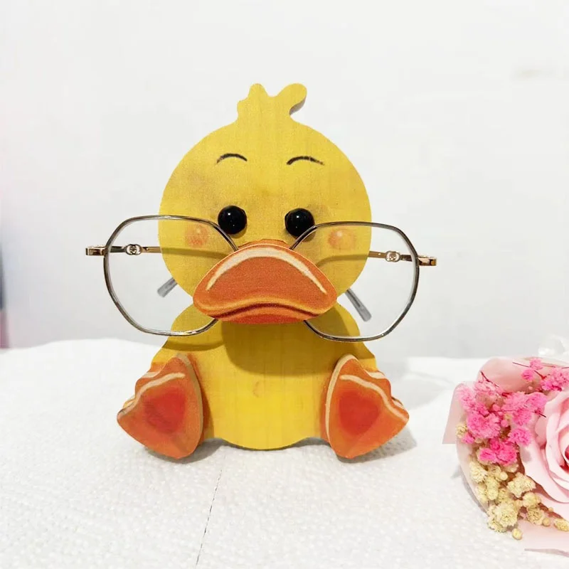 Factory Direct Selling honeybee duck deer wooden sunglass display stand wooden desktop decoration