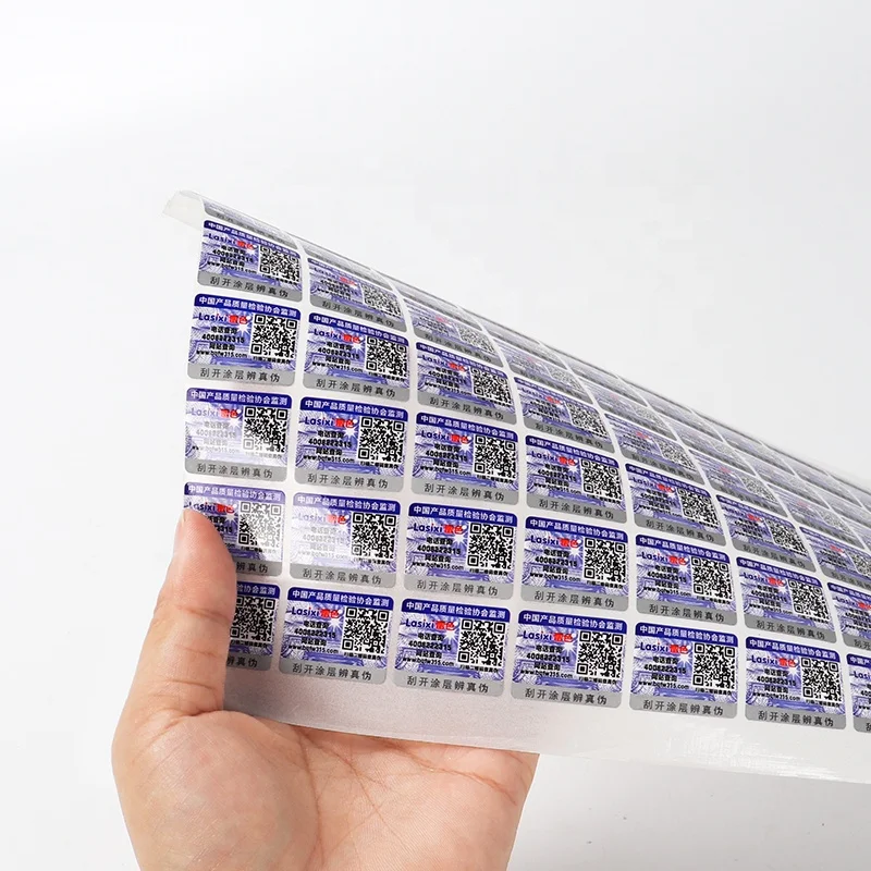 Label custom printing barcode qr code stickers hot seal qr code decal sticker order qr code water proof sticker oem