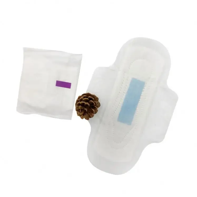 China Manufacturer Loose Ladies Female Anion Blue Core Soft Cotton Sanitary Napkins with Negative ion