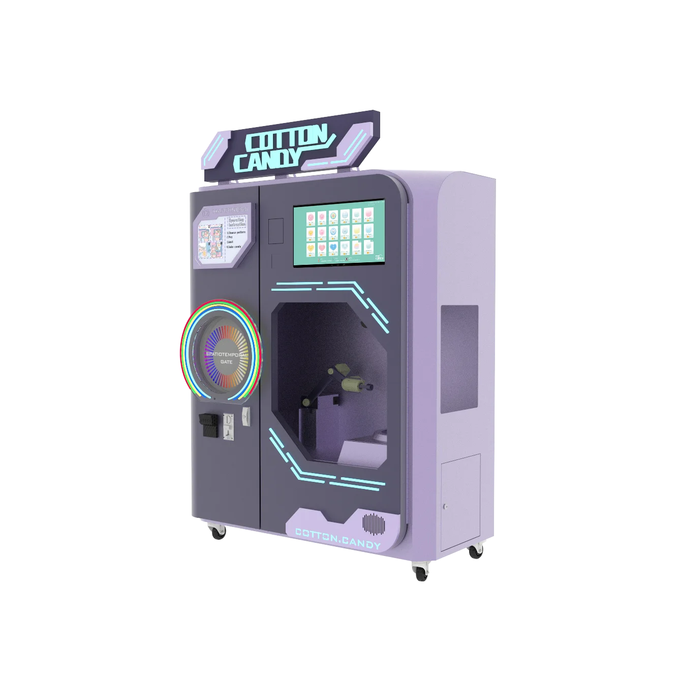 Exclusive design cotton candy vending machine professional commercial equipment automatic food manufacturing machine