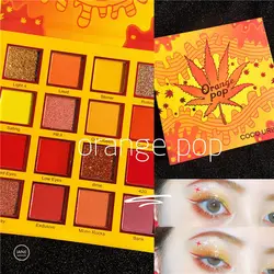 Customize Orange soda cosmetics eye shadow palette glitter professional eye shadow set