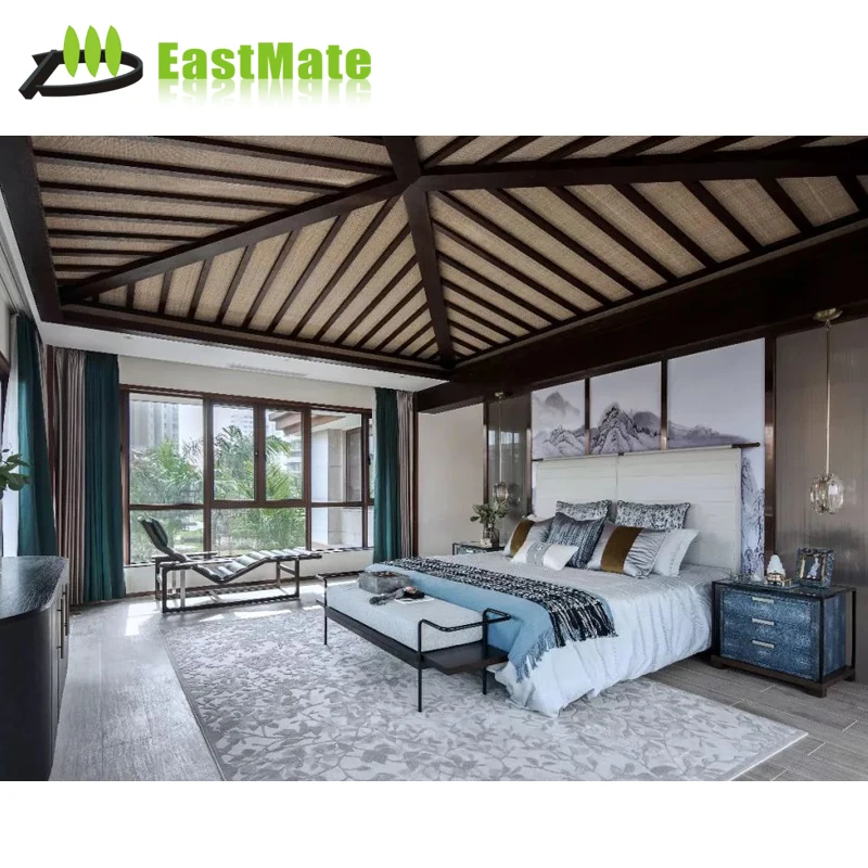 Resort Bedroom Furniture Hotel Bed Room Set Wood Modern Contemporary Solid Wood Custom Make Furniture Panel Hot Sale 5 Star