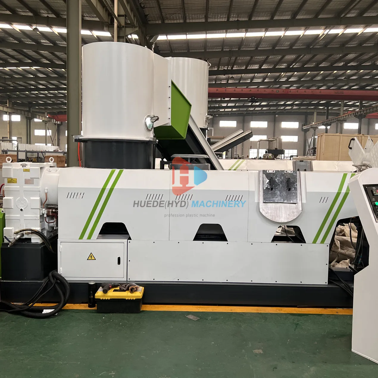 Recycling Plastic PP PE Woven Bag Film Pelletizing Line Pellets Extruder Making Machine