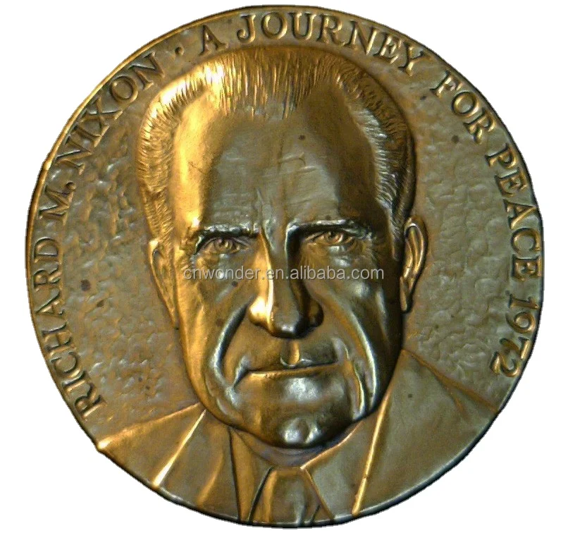 Custom avatar embossed gold-plated 3D metal coins