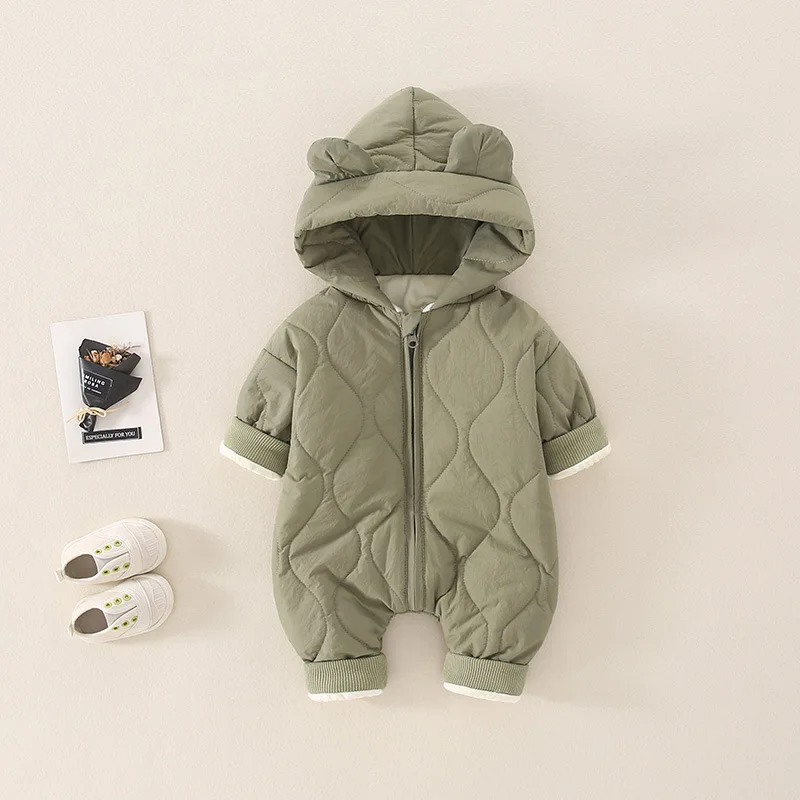 Newborn Girl Jumpsuit Hooded Winter Infant Overalls Baby Born Clothes Boys Warm Snowsuit Coat Kid Bear Romper Toddler Outerwear
