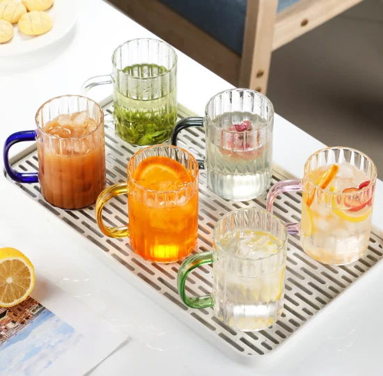 300 ml Coffee Mugs,Drinking Glasses with Handle,Glass Cups for Hot or Cold Drinks like Cappuccino,Latte,Cocoa,Milk,Coffee Mugs