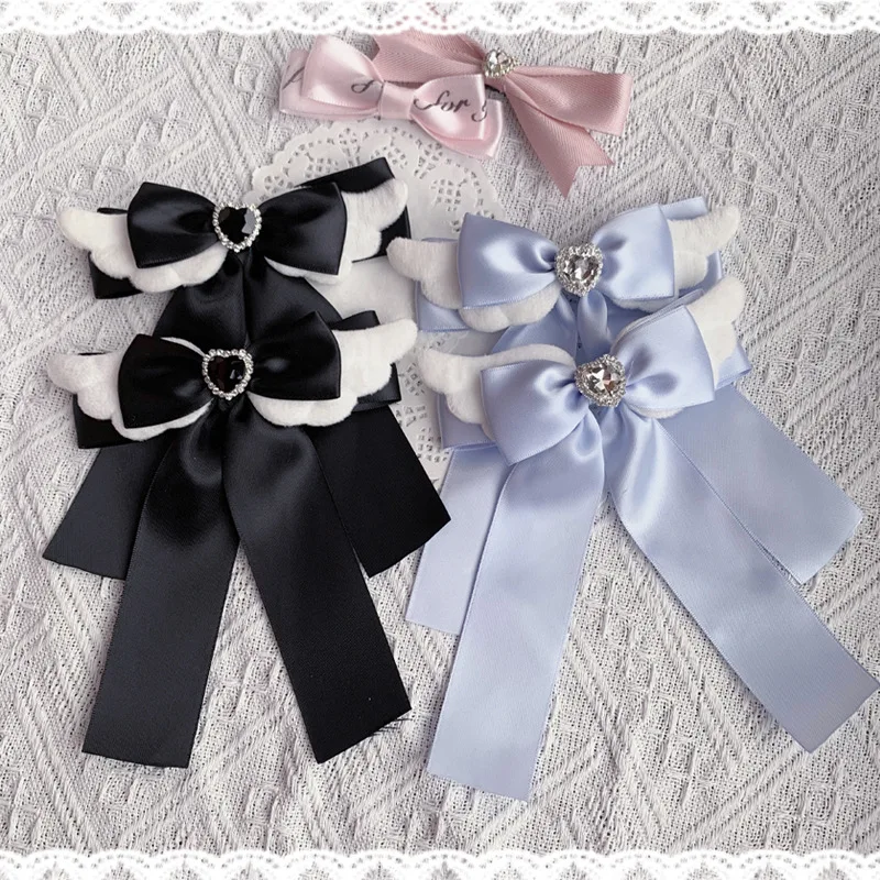 Cute Girls Lolita Hair Bow Girls Angel Wings Hair Clips Girls Hair Clip