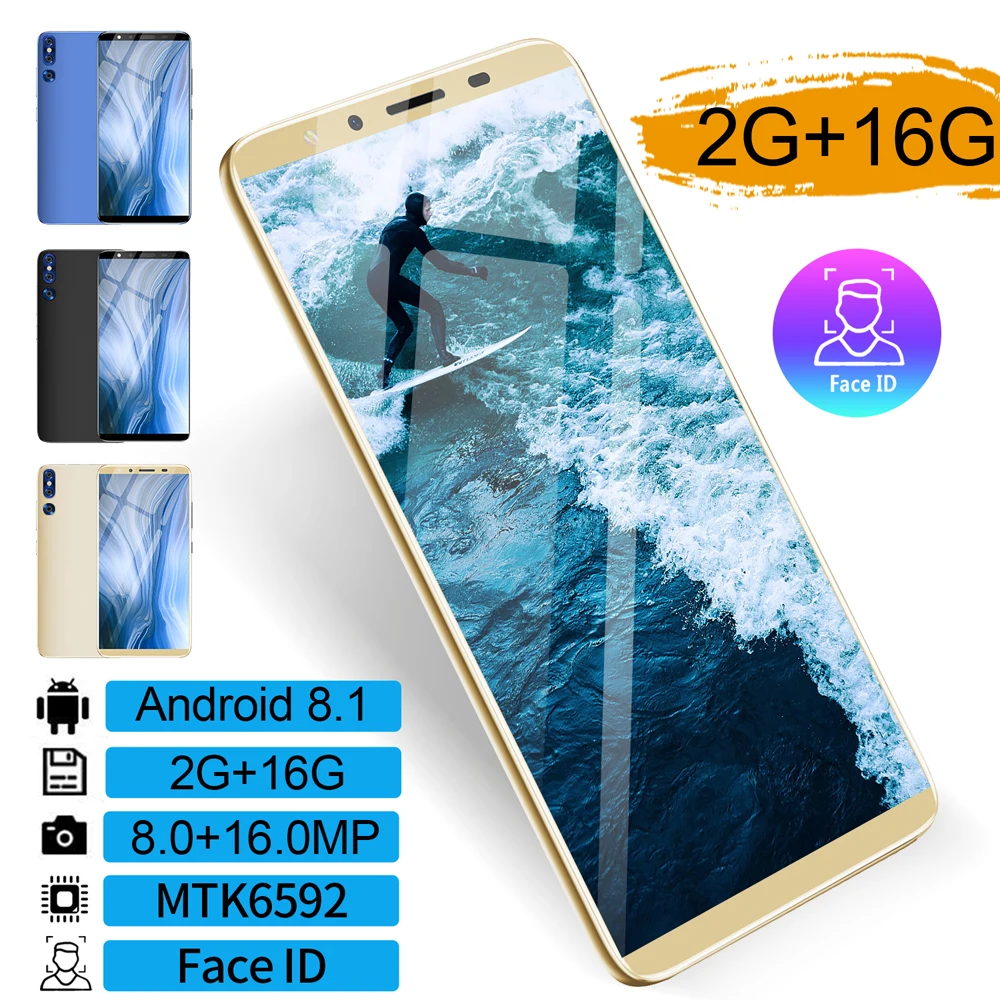 Самый продаваемый P20Plus телефон поддерживает две сим-карты двойной MTK6572 камеры «рыбий глаз» 8 + 16 Мп Android 5 7 дюймов капли воды экран смартфона