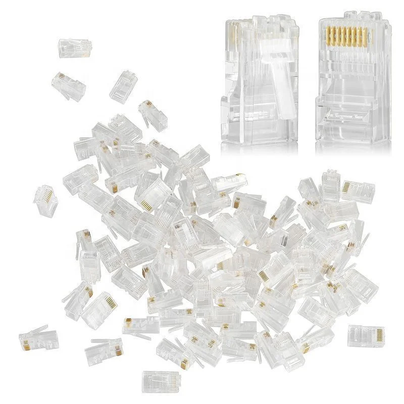  Прямая Заводская поставка прозрачный разъем Rj45 Lan Rj 45 Разъем Cat 6 Cat6A для