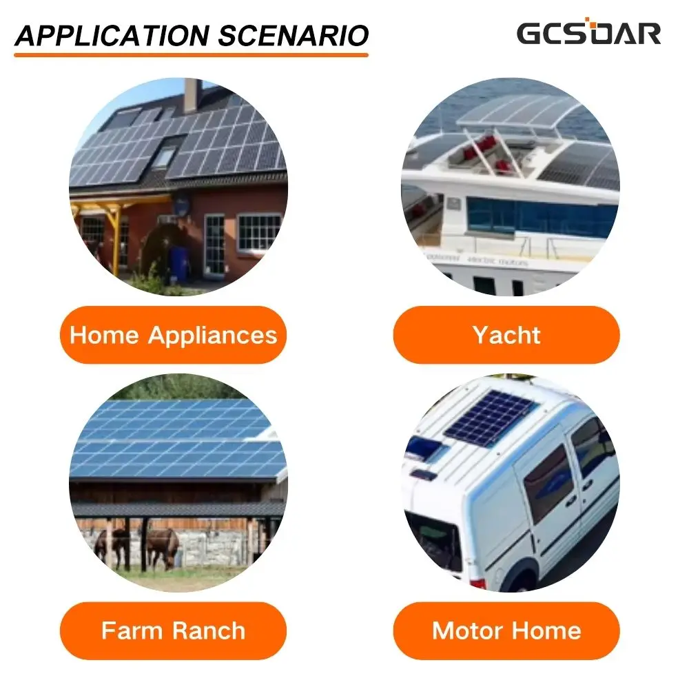 GCSOAR DC to DC DC to AC Inverters off Grid Solar Inverter Hybrid Solar 3kw for Mini Solar System Home