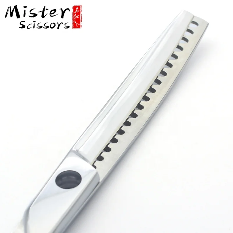 High Quality SUS440C Stainless Steel Pet Grooming Curved Thinning Scissors 6.5 Inch Fishbone Teeth