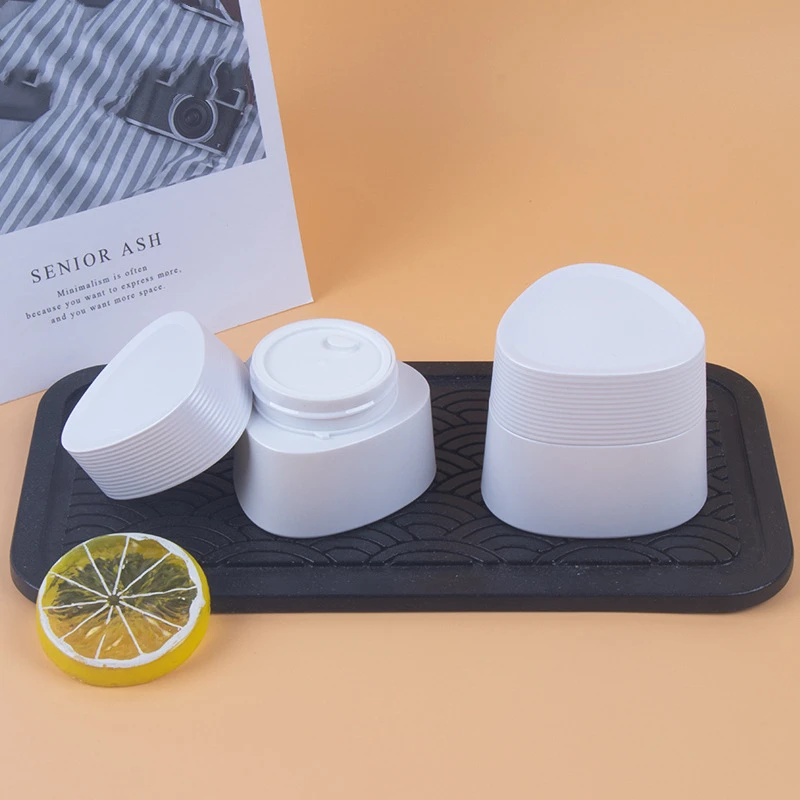 New 40g 50g Triangle Shaped PETG Skincare Refill Face Cream Eye Cream Mud Film Water Cream Set Jars