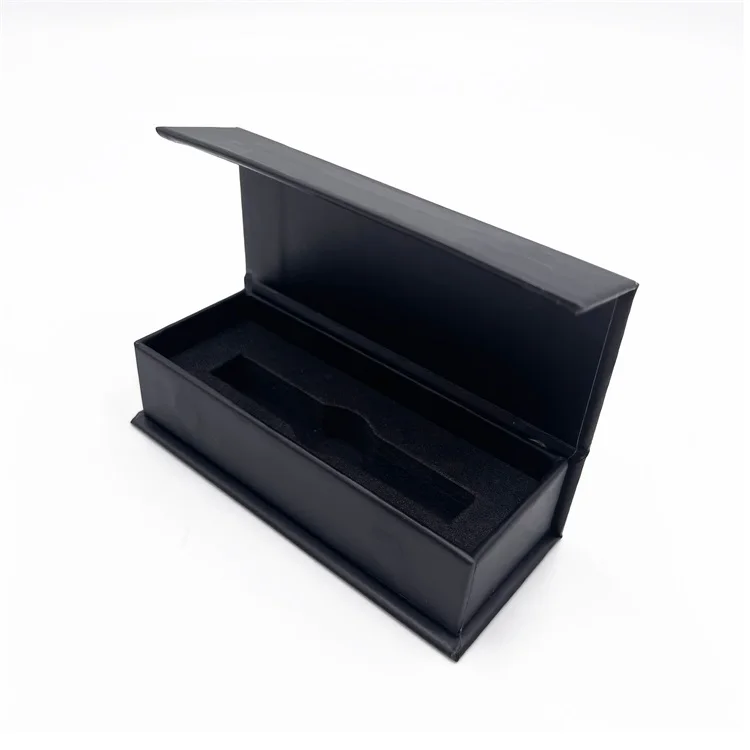 1g empty cart packaging luxury box big chief cartridge packaging black matte rigid cardboard box custom silver foil magnetic box