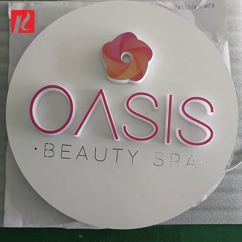 Kexian Custom Led Salon Sign Shop Name Designs Illumination Sign Board Beauty Salon Advertising Signage
