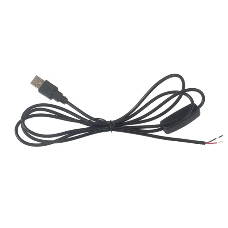 
USB 2.0 A to open usb charge cable with touch sensitive on off switch 