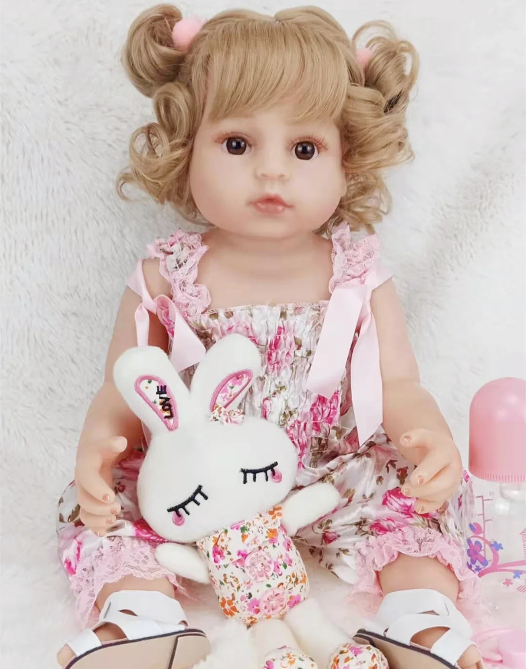 60cm Manual hair transplant Full body and cloth body reborn baby dolls