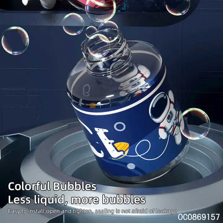 2024 Multi holes kids 90ml bubble water space bubble gun for sale with led light