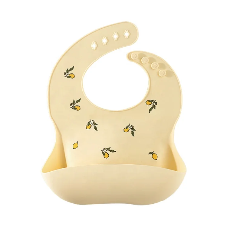 
Factory Custom Adjustable Waterproof Animal BPA Free Silicone Baby Bibs 