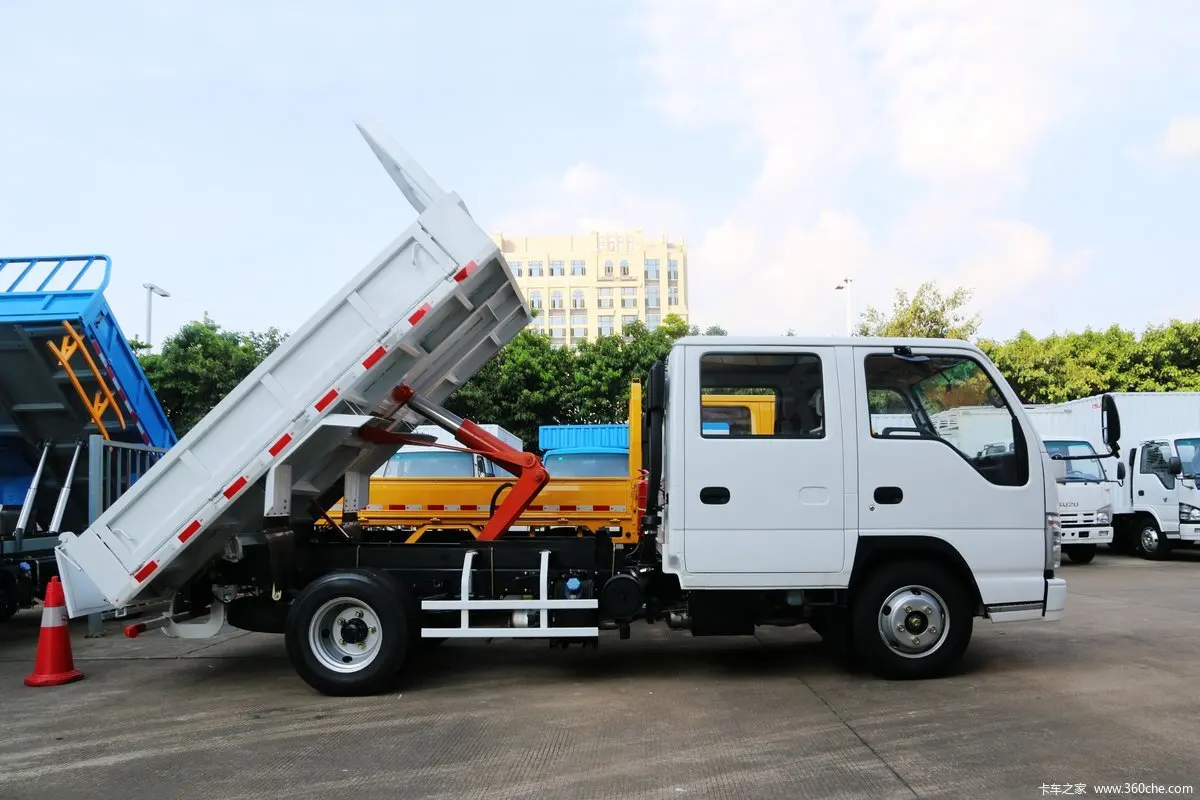Isuzu 100P Double Cab Dump Truck (131HP) Diesel Manual 4x2 Heavy Truck Rear Camera Euro 6 Emission Standard JMC Engine Brand