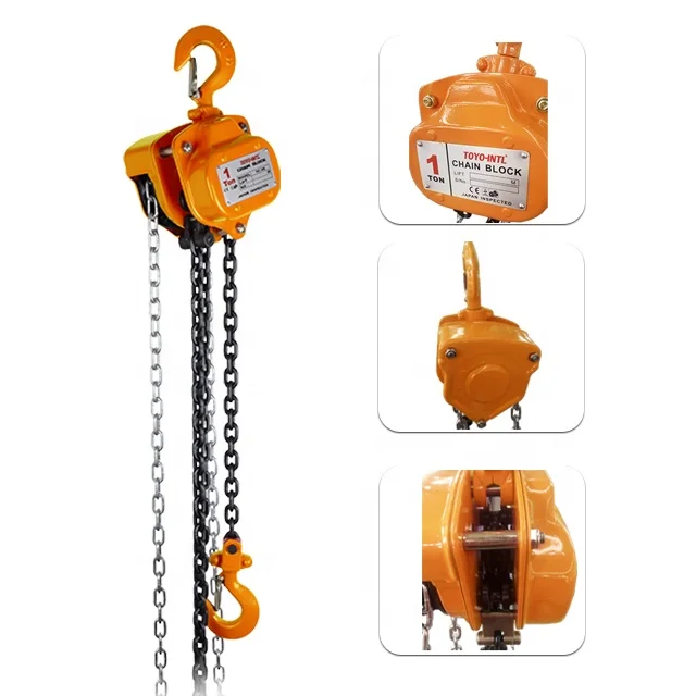 TOYO-INTL VC-A Type 0.5 Ton 1 2 5 Manual Chain Block Hand Hoist for Truss