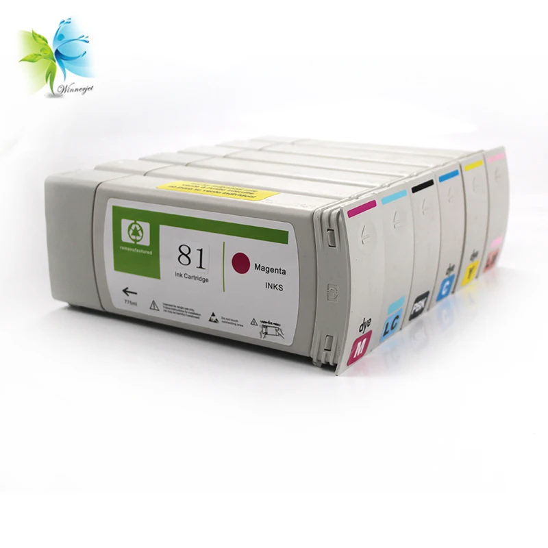 С одноразовым чипом для HP 81 совместимый картридж с чернилами Designjet 5000 5500 5000ps 5500ps принтера