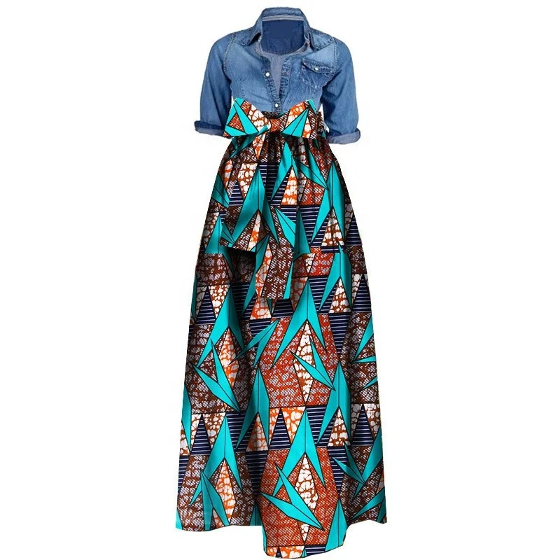 Африканская одежда, Женская юбка, 100% хлопок, батик, принт, хлопковые длинные юбки для женщин