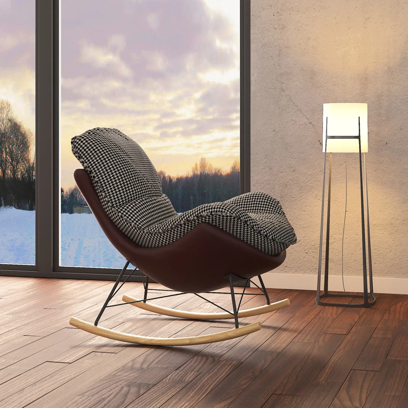 Nordic Light luxury lazy living room family bedroom balcony adult rocking chair