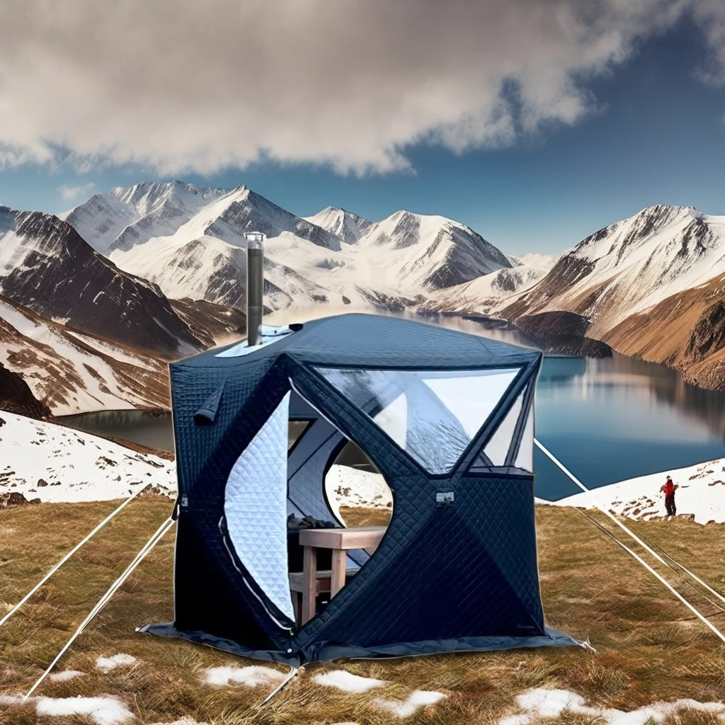 Automatic Opening Warm Camping Sauna Shelter Winter Portable Outdoor Steam Sauna Tent Waterproof Oxford Cotton Fabric Single