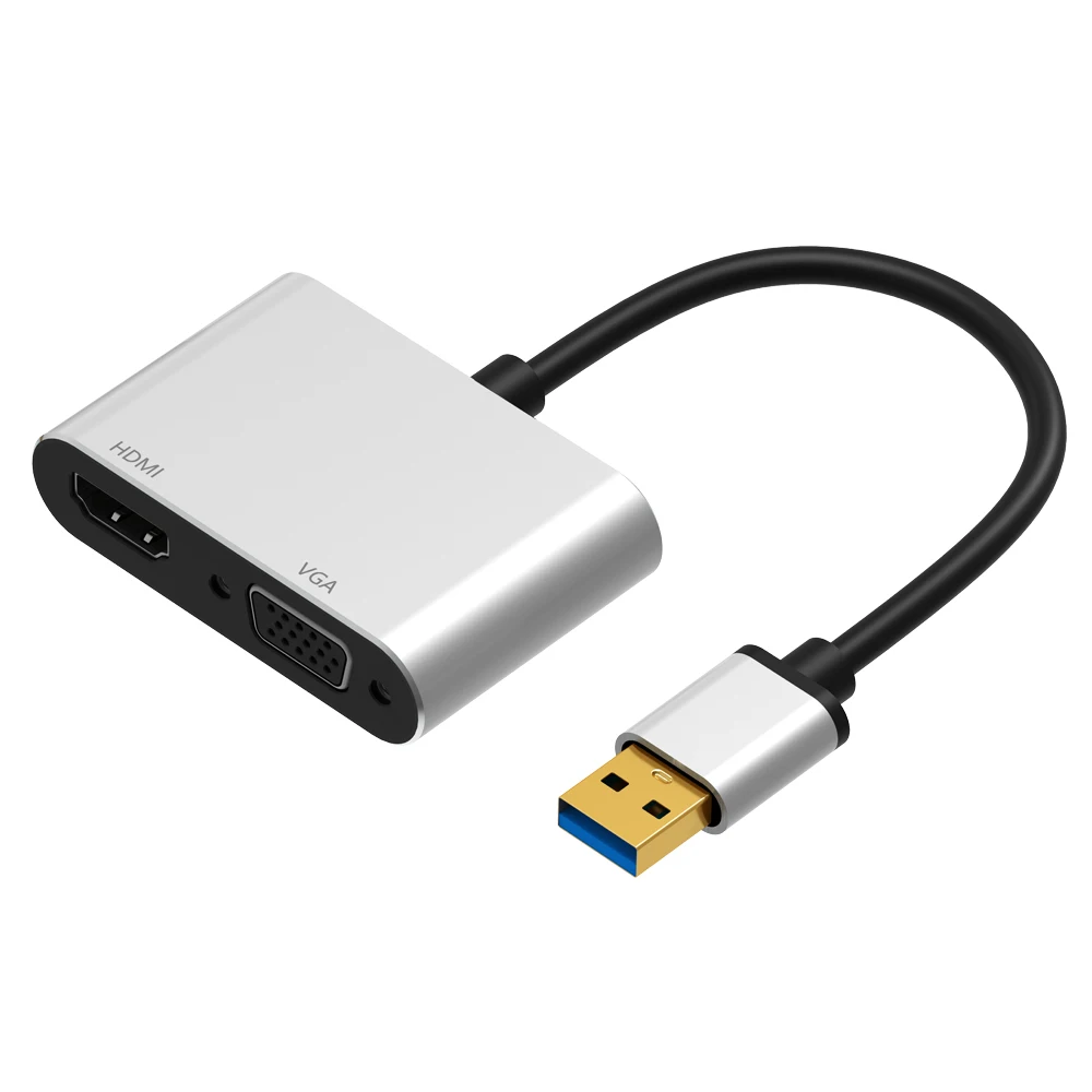 USB 3.0 to HDTV VGA Adapter Compatible with MAC OS 1080P Monitor Display Video OTN-5201B