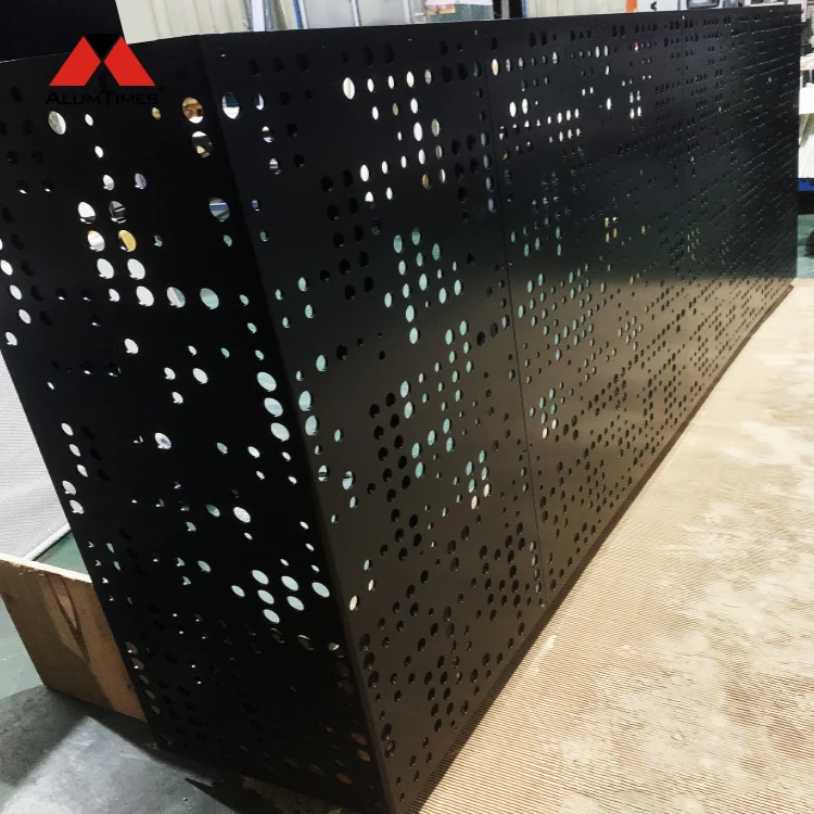 Alumtimes Exterior Decorative Laser Cut  Wall Aluminum Facade Panel for Curtain Wall with 3mm 4mm 6mm Balcony Perforated Panel