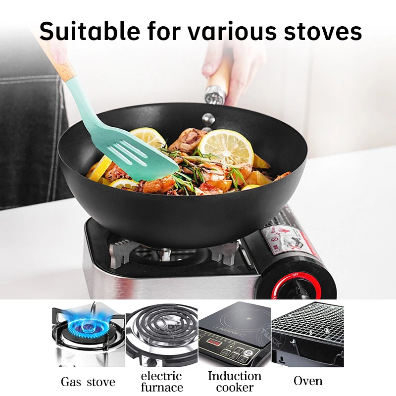 Factory Direct Kitchen Multi Size Saucepan Milk Boiling Pot Cookware Non Stick Iron Saucepans With Glass Lid
