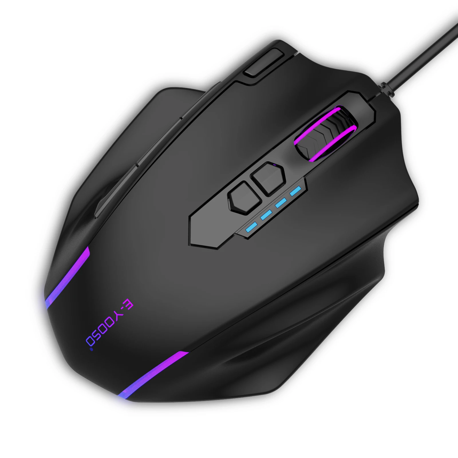 Ergonomic High-Resolution Wired RGB Backlight Optical Tracking Gaming Mouse Battery Power Mouse