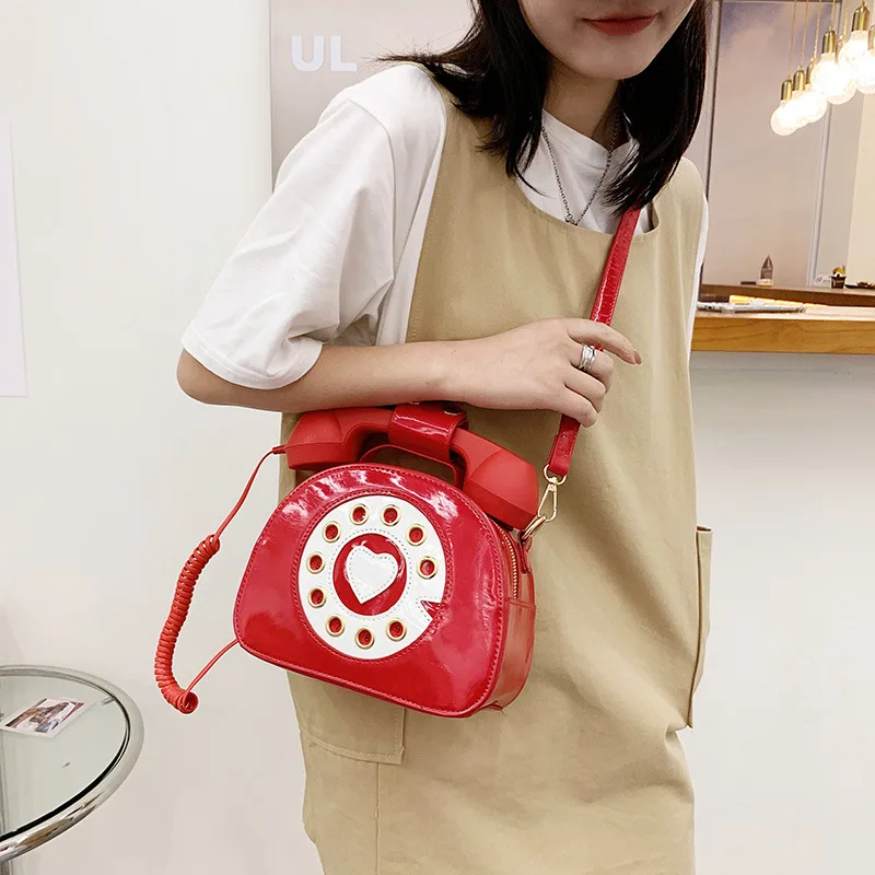 Wholesale Women Crossbody Telephone Shaped Handbags Creative Cute Girls Cellphone Purse Shoulder Bags