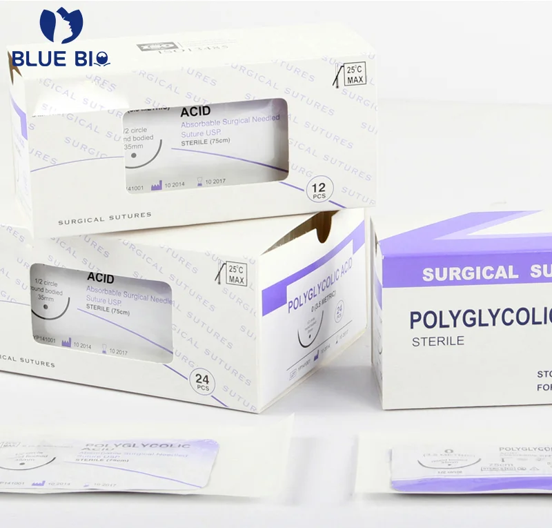 surgical absorbent polyester mesh cutget 2 0 suture surgical monofilament suture thread