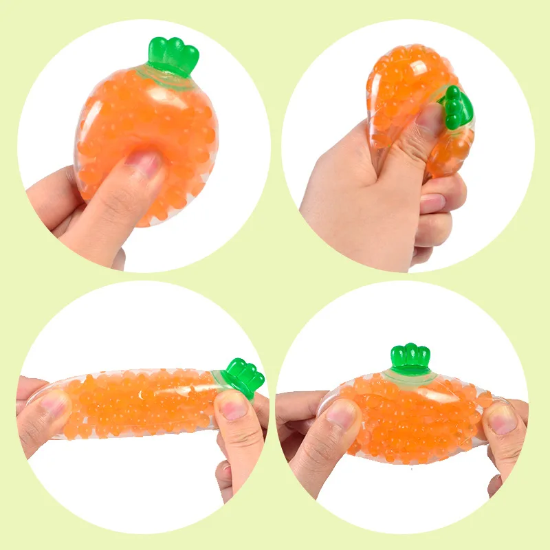 Carrot New and Unique Simulation Carrot Stress Relief and Release Fidget Toy Squeeze Toy