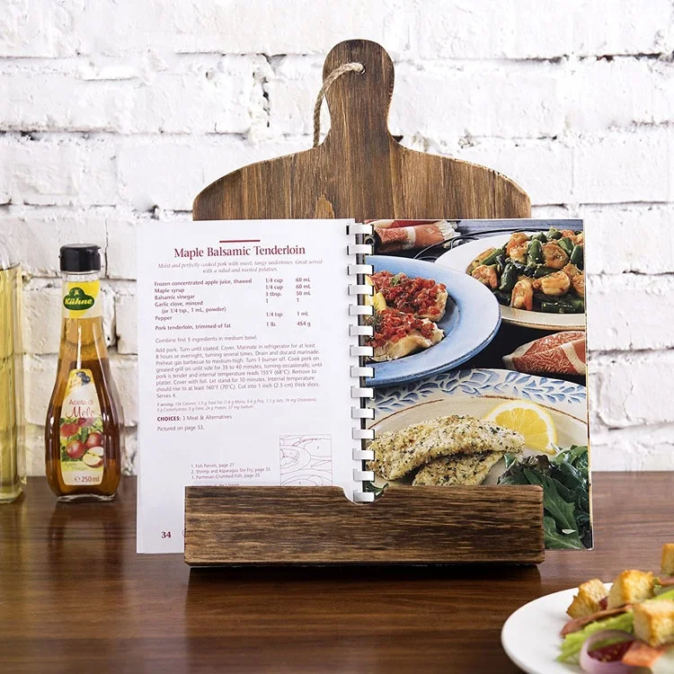 Customized Wholesale Cookbook Stand Recipe Book Holder for Countertop Display