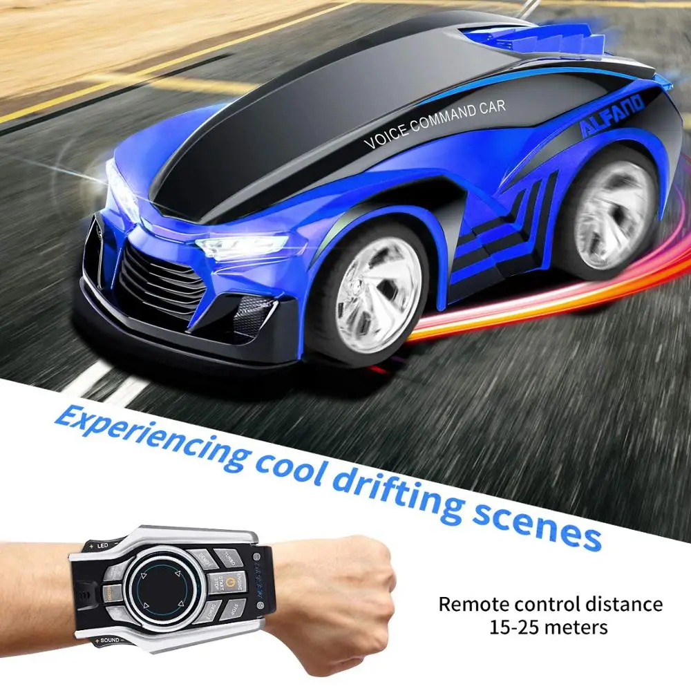 2.4G Voice Smart Command Racing Car Remote Control Electric RC Helicopter Toy for Kids USB Battery Indoor/Outdoor Use