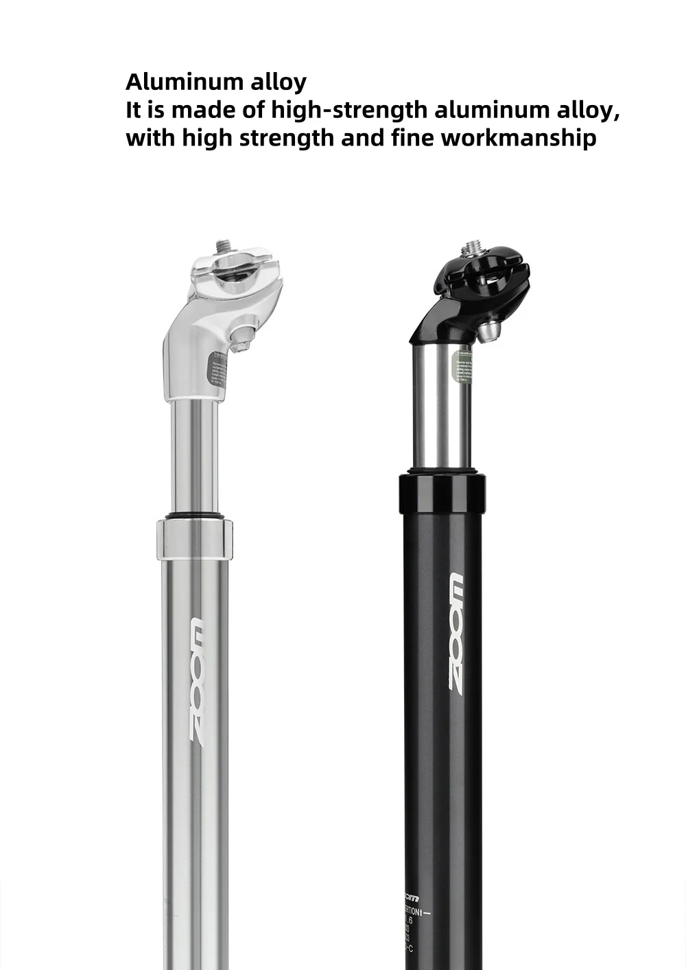 ZOOM Suspension Seatpost Mountain Bike Hydraulic Shock Seatpost 31.6 27.2mm, etc