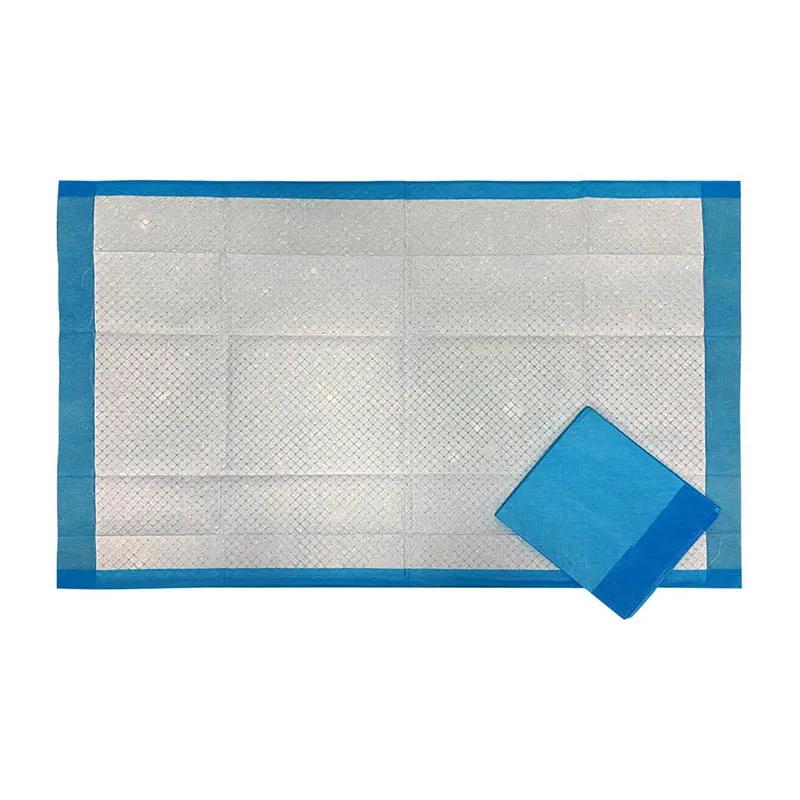 blue 60x90 disposable absorbent hygienic medical fluff patient oem sheet adults nursing incontinence hospital bed pad underpads