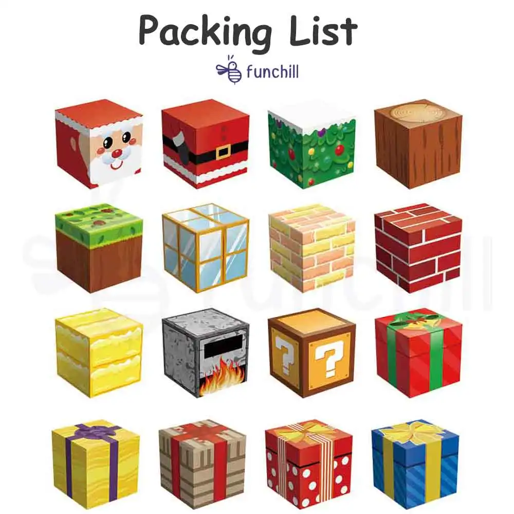 Christmas Gift My World Magnetic Square Puzzle Assembled Game Mini Block Magnetic Blocks Building Toys