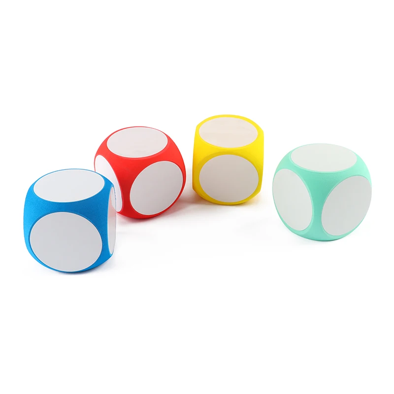 Custom Printing Logo Wholesale Engrave Funny Plastic Eva Soft Foam Polyhedral 6 Sided Dice for  Playing Game