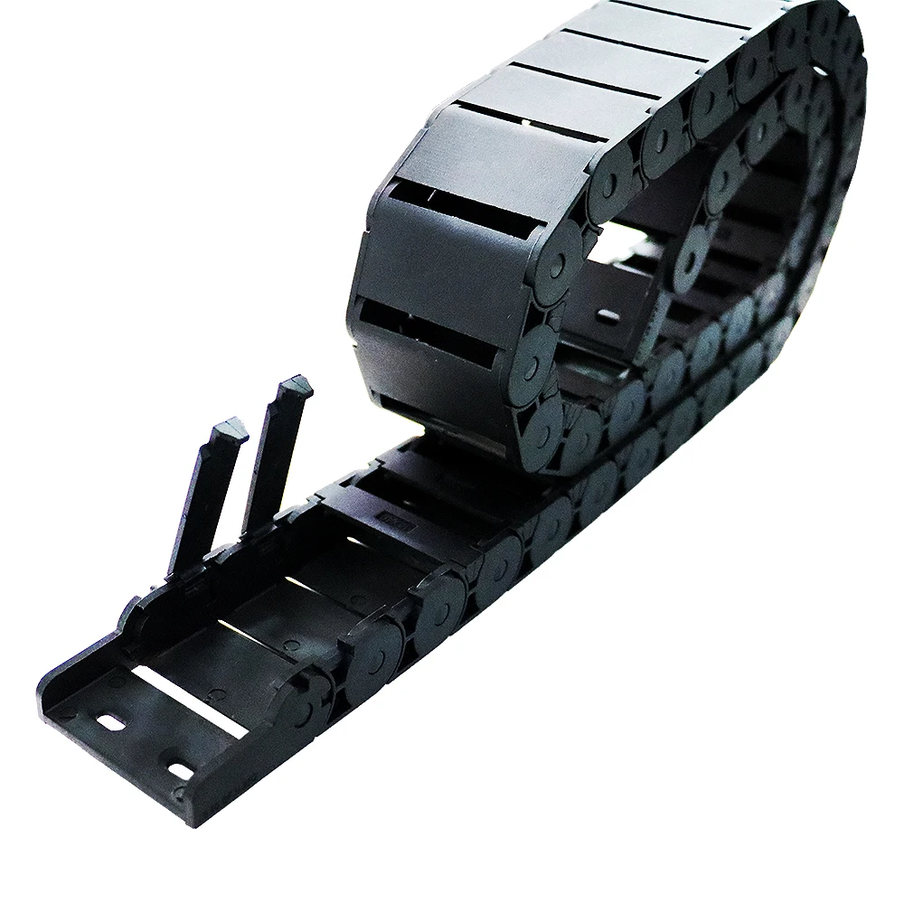 Plastic nylon drag chain reinforced cable trough 18 * 37 bridge machine tool engraving machine threading tank chain track