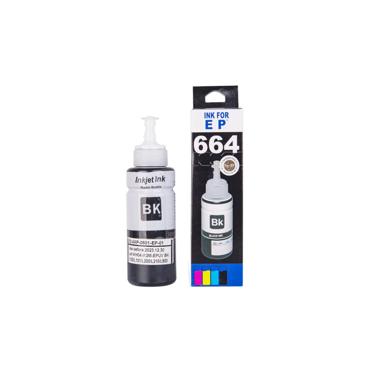 100ml 664 dye ink  refill inkjet printer ink suitable for Epson ET2500/2550/2600/2650 printers