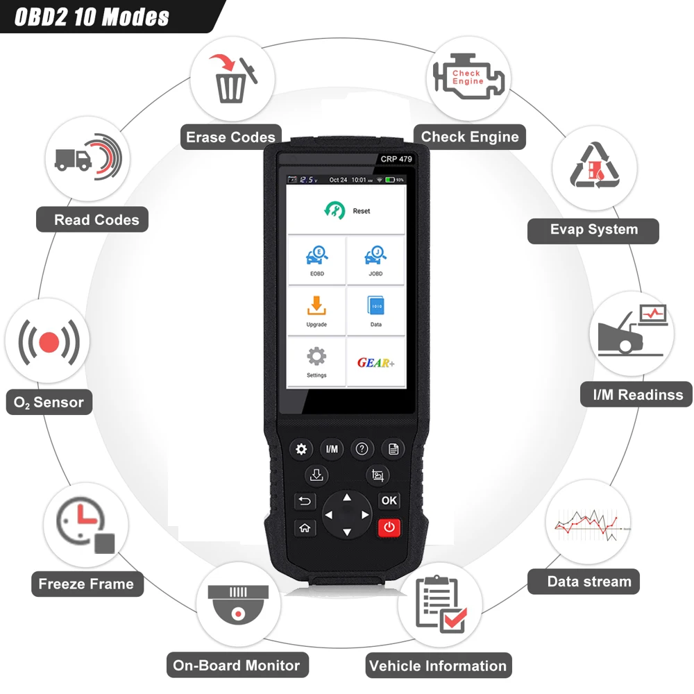 LAUNCH X431 CRP479 OBD2 Scanner Car Diagnostic Tool Wifi Automotive Scanner Read Clear Code ABS TPMS DPF EPB 15 Reset