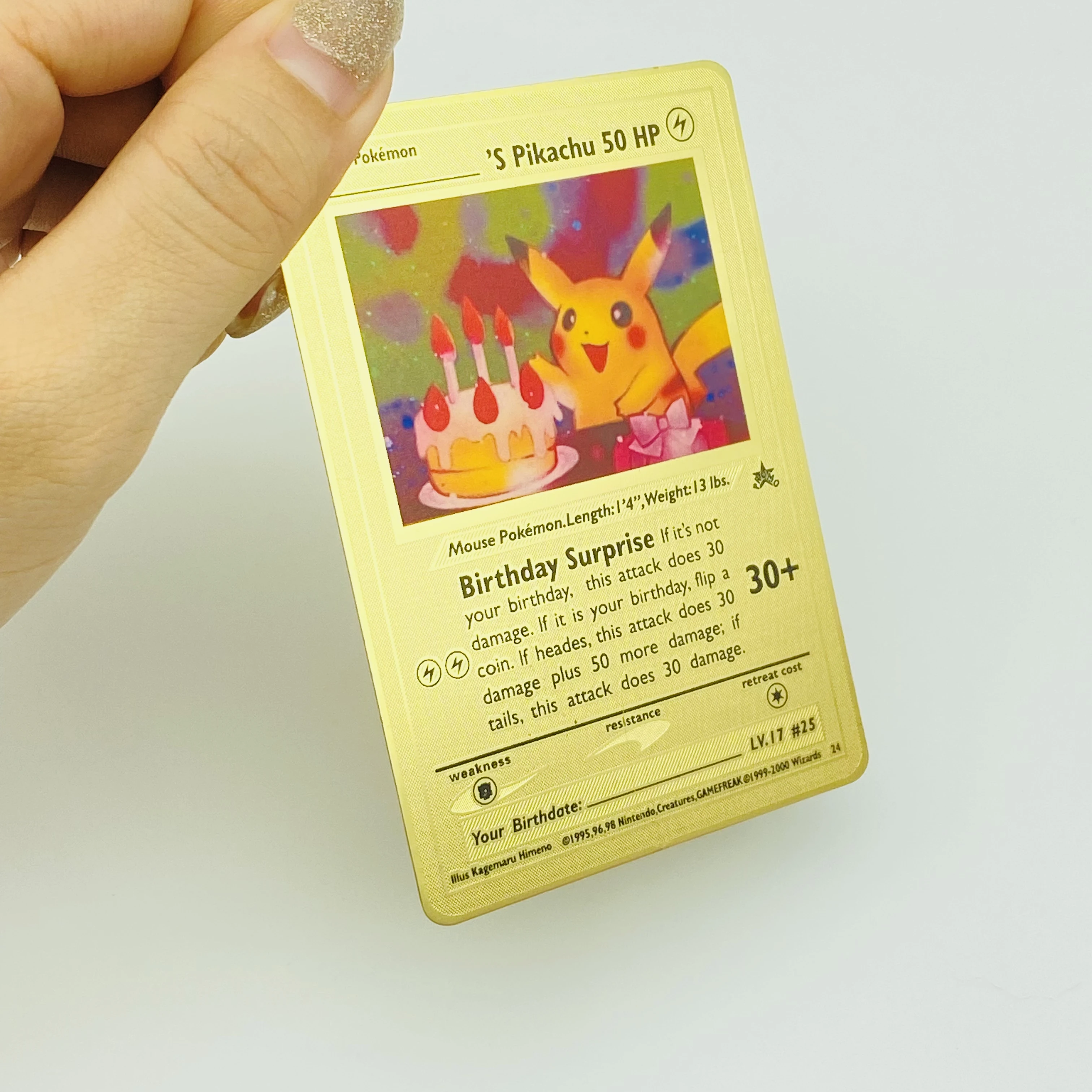 High Quality Cheap Wholesale Stainless Steel Metal Gold Pokemoned Cards For Christmas