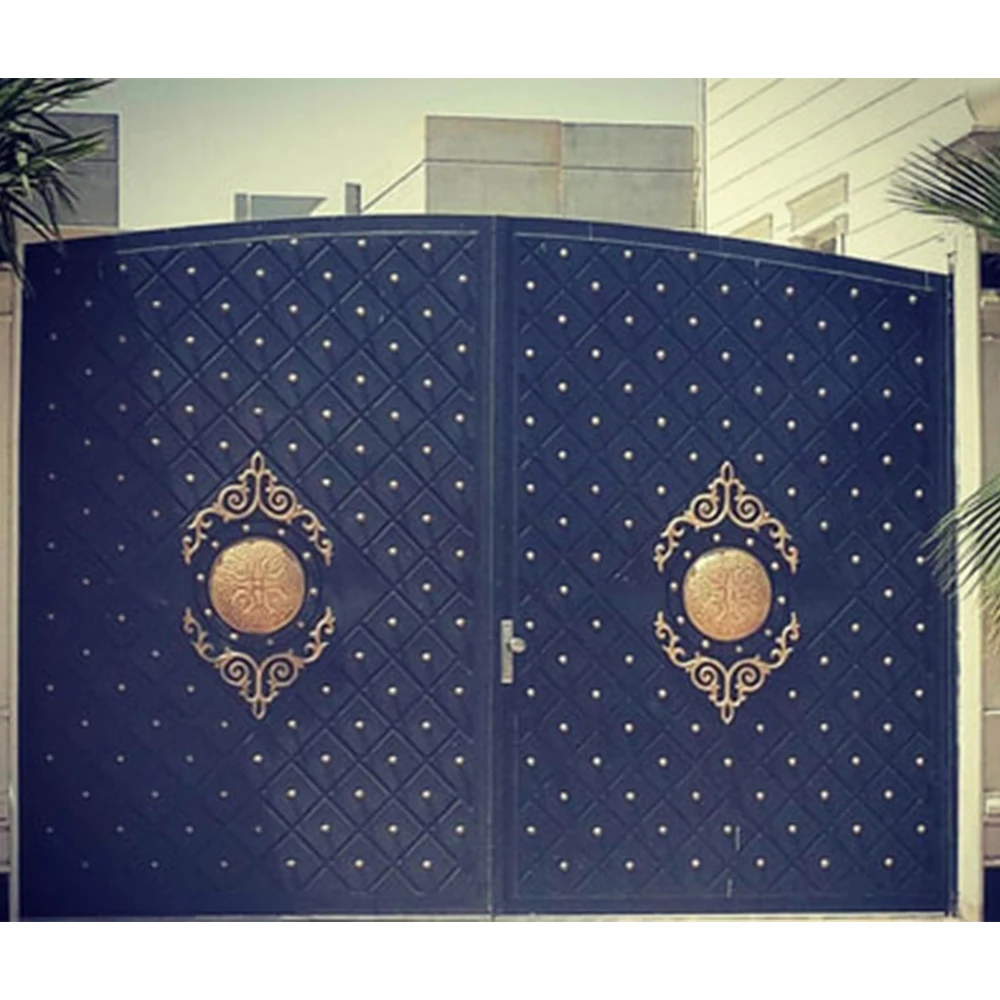 Automatic Double panels swing style  latest main gate designs decorative aluminum gates