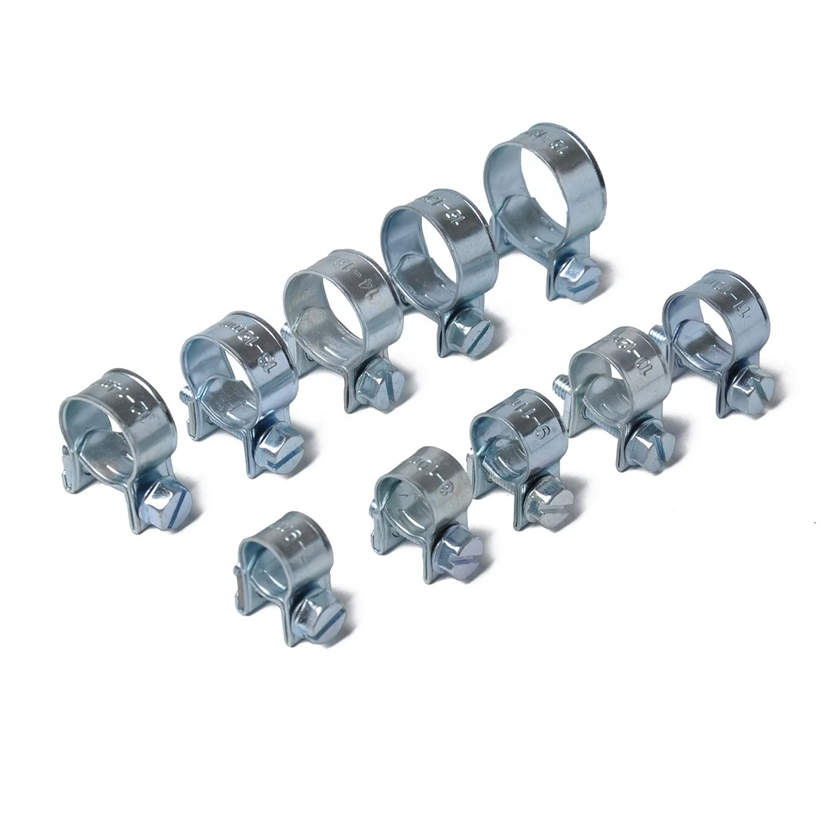Adjustable Galvanized Steel Mini Hose Pipe Clips Stainless Steel Mini Tube Hose Clamps Factory
