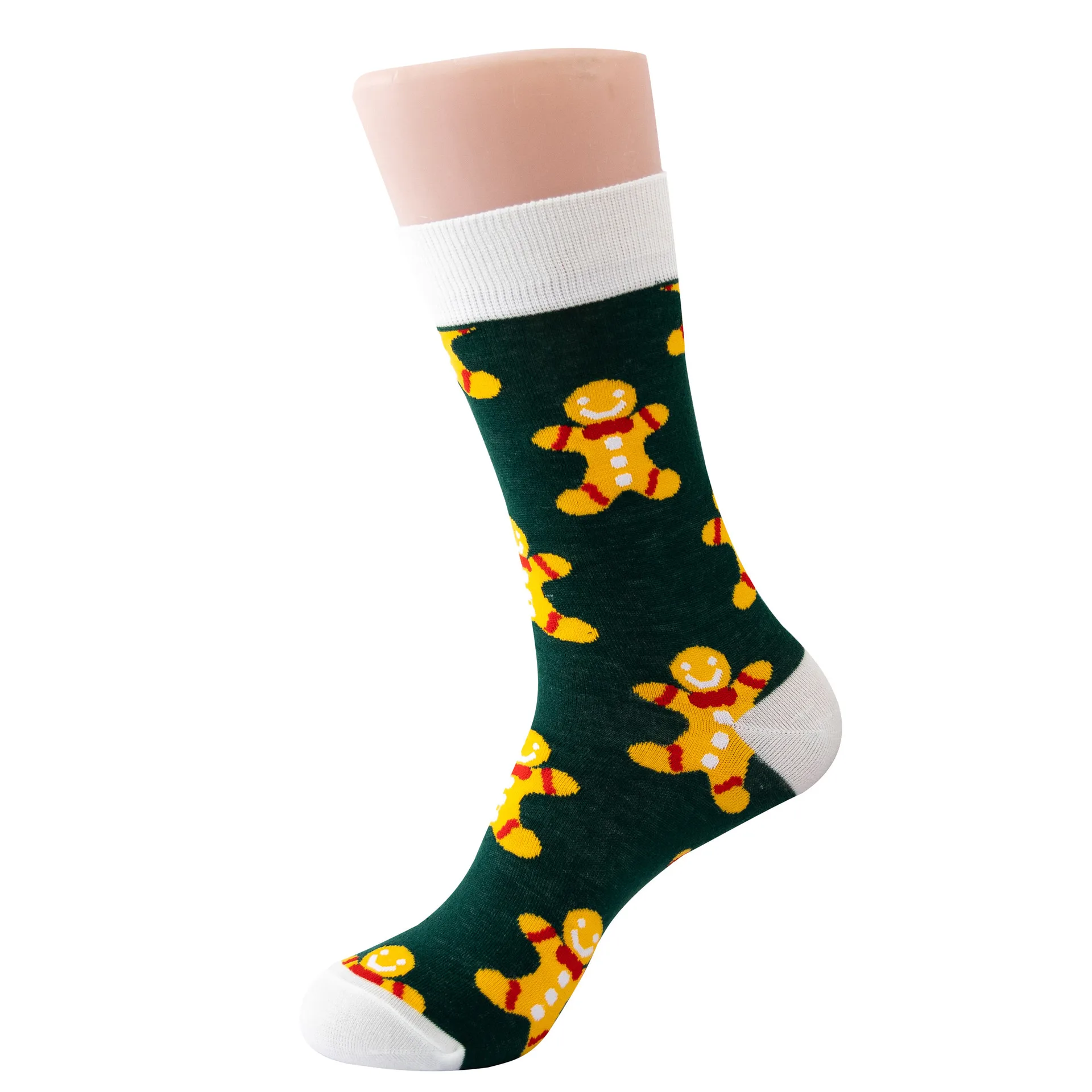High Quality Creative Crew Christmas Socks Winter Stockings With Snow Tree for Women Wholesale Cotton Funny Socks