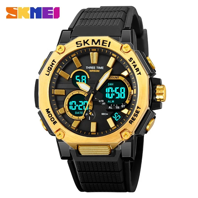 SKMEI Manufacturer New Coming 2219 High Quality G Style Watch Mens Outdoor Sports Dual Display Analog Quartz Digital Date Watch